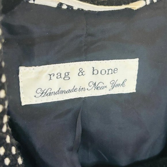 Rag & Bone Wool Micro Dot Black Blazer SZ medium - Picture 5 of 10